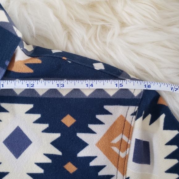 NWT L.L.Bean Signature Chamois Tunic Raven Blue Print Shirt Dress Size S - Picture 12 of 15